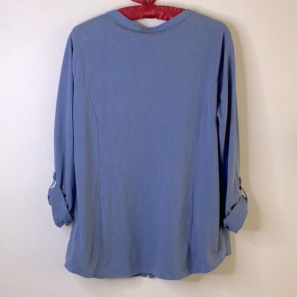 STYLE & CO Embroidered Top L Coastal Granny - Picture 7 of 10